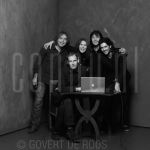 04-12-2008 Connu.nl Team Maarten Corbijn, Lesley Kooman, Govert de Roos, Patricia Steur and Claude Vanheye at studio in Amsterdam. On behalf of Connu.nl

[keywords]Black & White Image, Posed, Full Length, Eyecontact, Smiling[/keywords]